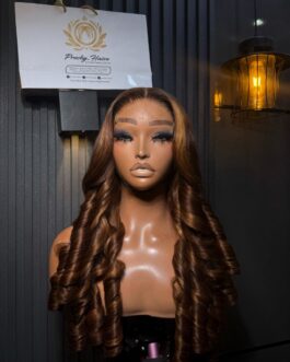 SDD Chinese Bounce Transparent 5×5 Closure Wig – 22” (P4/30 Piano)