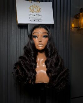 SDD Big Body Wave Transparent 5×5 Closure Wig – 22” (Natural Black)