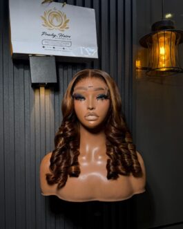SDD Chinese Bounce Transparent 5×5 Closure Wig – 20” (P4/30 Piano)