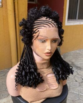 Braided wig Half up and boho down