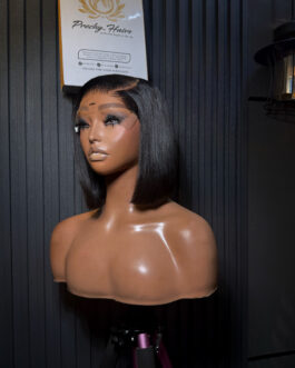 SDD BONE STRAIGHT WIG NATURAL BLACK X Transparent 2×6 10”