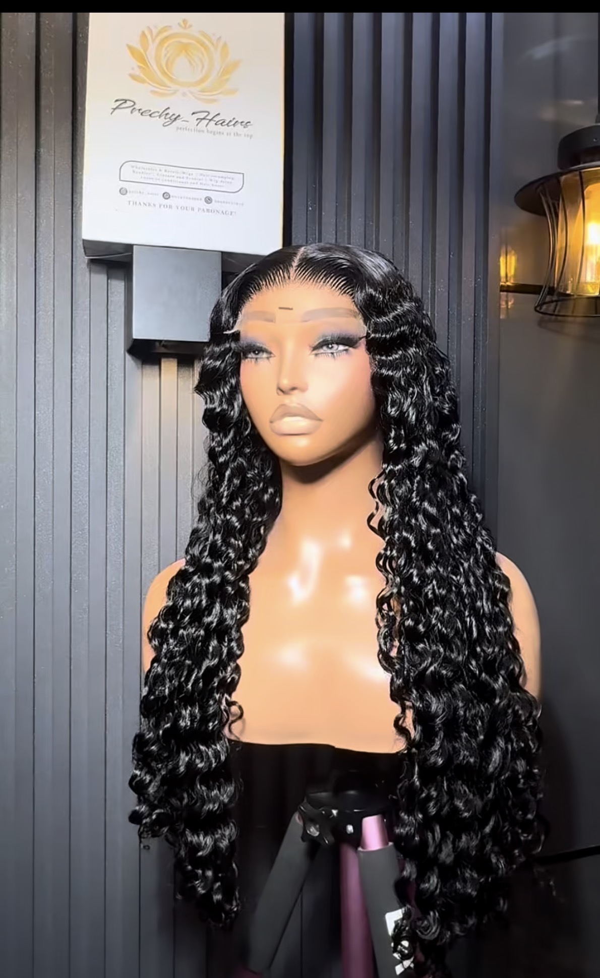 Deep Wave Natural Black x Transparent 5x5 closure 26”